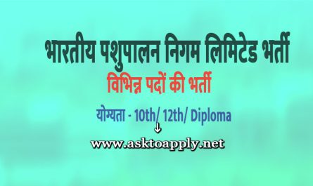 Bhartiya Pashupalan Nigam Limited Recruitment Ask to Apply BPNL Bharti 2022 for Chief Allotment Officer Vacancy Form through asktoapply.net
