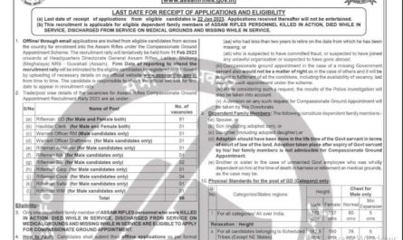 Assam Rifles Recruitment Ask to Apply Assam Rifles Bharti 2022 for Riflemen GD Vacancy Form through asktoapply.net latest govt job in india