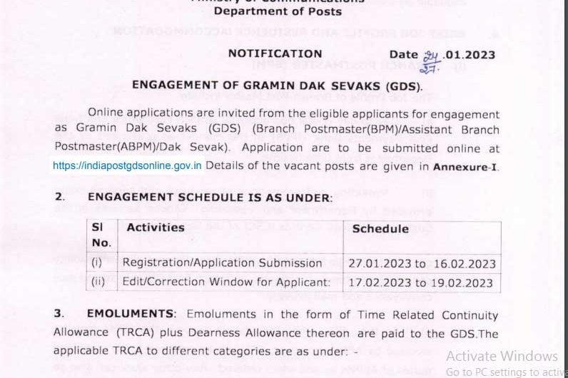 India Post Office Bharti 2023 | इंडिया पोस्ट ऑफिस ने जारी किया 40889 पदों पर भर्ती का नोटिफिकेशन