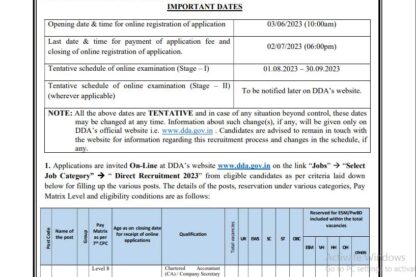 Delhi Development Authority Recruitment Ask to Apply DDA Bharti 2022 for Patwari Vacancy Form through asktoapply.net latest govt job in india